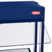 A navy blue Hatco countertop buffet warmer with a clear top.