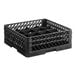A Vollrath black plastic cup rack with 16 compartments.