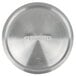 A Vollrath stainless steel lid for Arkadia sauce pans with a metal handle.