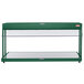 A green Hatco countertop buffet warmer with glass shelves.