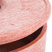An 8" red polyethylene tortilla server.