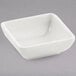 Tablecraft MB21 Frostone 2 oz. White Square Melamine Sauce Bowl