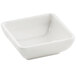 Tablecraft MB21 Frostone 2 oz. White Square Melamine Sauce Bowl