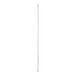 An aluminum standard shelf pilaster with a long thin metal pole.