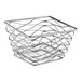 An American Metalcraft chrome wire basket with a birdnest design.