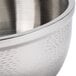 A Tablecraft stainless steel double wall serving bowl with a handle.