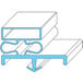 A blue rectangular diagram of a rubber door gasket.