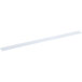 A long white plastic strip with clear plastic ends.