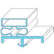 A blue rectangular diagram of a rubber door gasket with white borders.