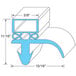 A diagram of the All Points magnetic door gasket for a refrigerator.