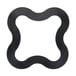 A black square rubber gasket with a diamond shape inside.