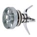 A Waring replacement blender blade assembly, a metal pipe with a circular hole on the end.