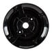 A black circular plastic disc with holes.
