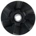 A black plastic clutch wheel for Hamilton Beach bar blenders with an open center.