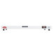 A white rectangular Hatco heated shelf warmer with black and red labels.