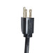 A black power cord with two gold plugs on a Hatco GRS-24-H heated shelf warmer.