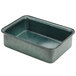 A green rectangular HS Inc. metal container with a handle.