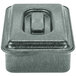 A black metal HS Inc. jalapeno tamale server with a lid.