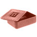 A red HS Inc. multi-purpose container with a square lid.