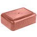 A red rectangular large multi-purpose container with a lid.