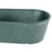A gray metal HS Inc. breadstick basket with a handle.
