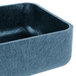 A blue metal HS Inc. multi-purpose container with a lid.