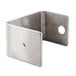 A stainless steel Nemco table stop with holes on the side.