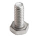 A stainless steel Nemco screw for vegetable prep units.