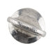 A close-up of a silver metal Nemco thumb screw.