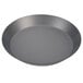 An American Metalcraft hard coat anodized aluminum pizza cutter pan with a black rim.