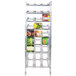 A Winholt aluminum can rack holding canned food.
