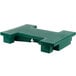 A green plastic connector for a Cambro Versa Food Bar on a table in a salad bar.