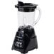 A Hamilton Beach Power Elite blender with a black lid and clear glass container.