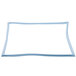 A blue rectangular object with a white background.