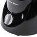 A black Proctor Silex electric blender with a white lid.