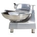 A Hobart Buffalo Chopper with a stainless steel bowl and lid.