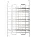 A Metro chrome tray slide with metal rods.
