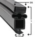 A close-up of a black rubber True 810800 equivalent magnetic door gasket.