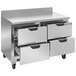 a stainless steel kitchen cabinet