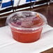 a plastic container of food