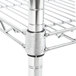 A Metro Super Erecta chrome wire shelf post with metal rods.