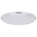 An American Metalcraft heavy weight aluminum pizza pan with a white background.