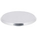 An American Metalcraft heavy weight aluminum pizza pan with a silver edge on a white background