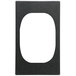 a black frame with a white circle