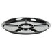 A black plastic WNA Comet catering tray with six compartments.