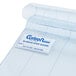 A clear plastic bag with a white label for a 6 pack of Curtron Polar reinforced strip door replacement strips.