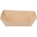 Bagcraft Papercon 300696 1 lb. EcoCraft Grease-Proof Natural Kraft Food Tray - 1000/Case
