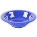 A peacock blue melamine bowl.