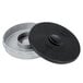 A round black and grey Tablecraft Margarita Rimmer with a black lid.