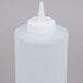 A white plastic Tablecraft squeeze bottle with a white cap.